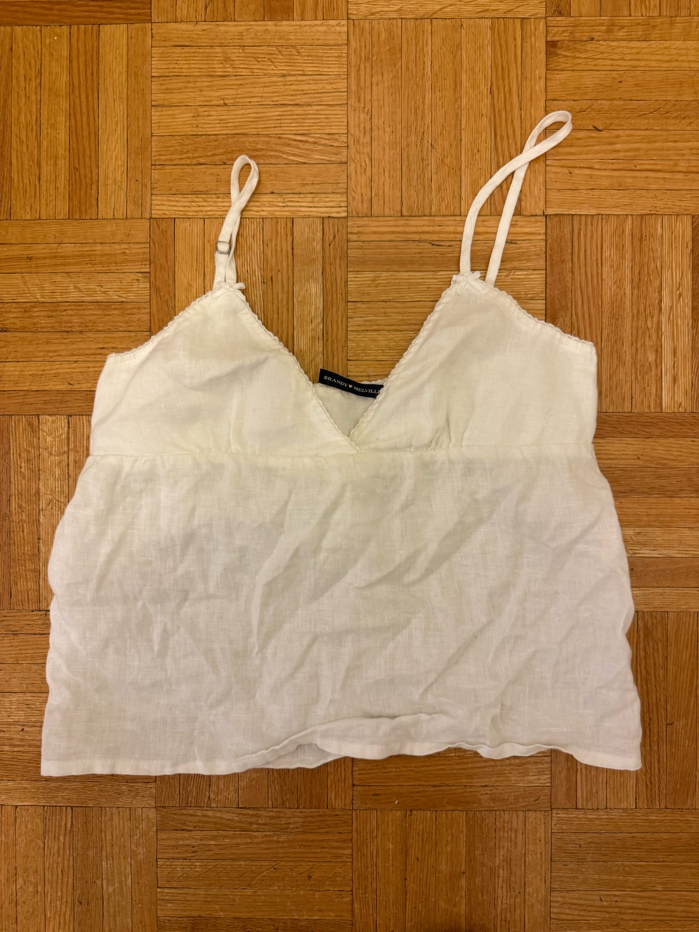 Brandy Melville White Linen Cami Top